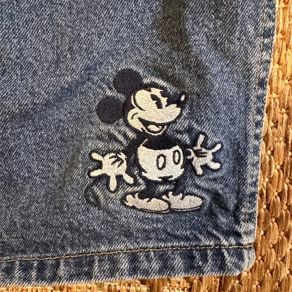 Vintage Disney Blue Denim Skirt with Mickey Embroidery Size XS - Picture 3 of 12